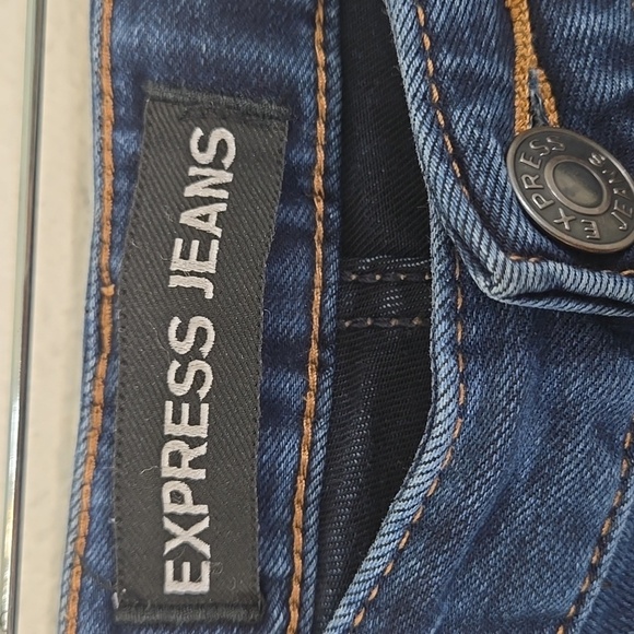 EXPRESS Medium Wash Skinny Jeans w/Stretch Classic Comfortable School, size 4L - Picture 3 of 7